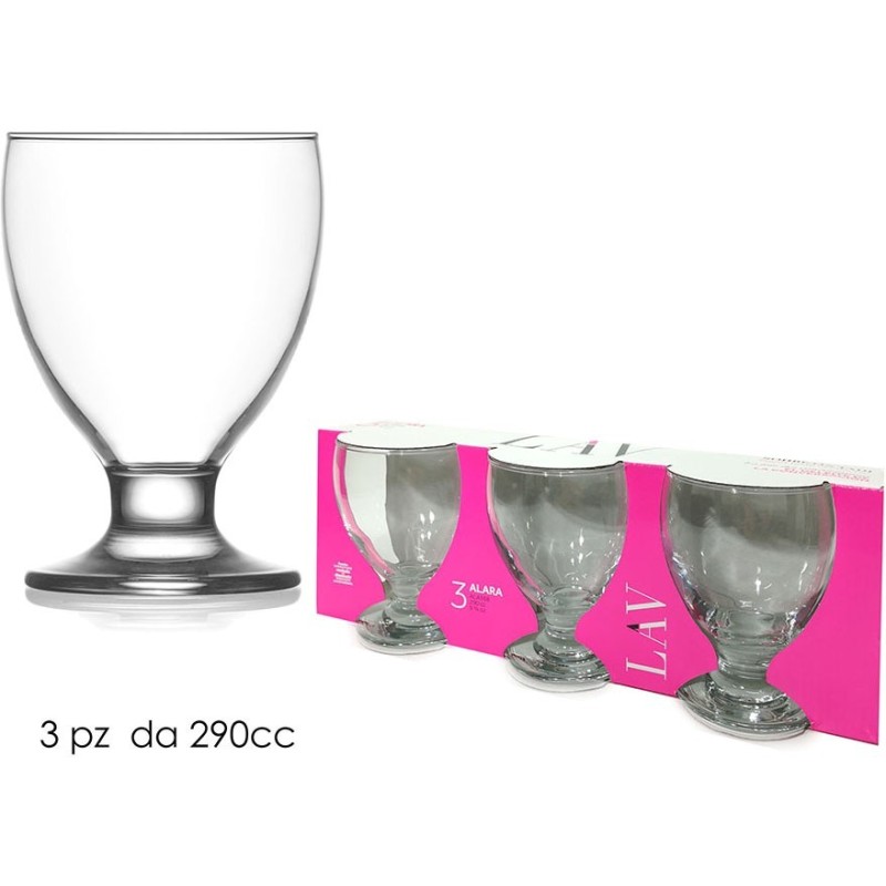 SET 3 BICCHIERI ALARA 290CC