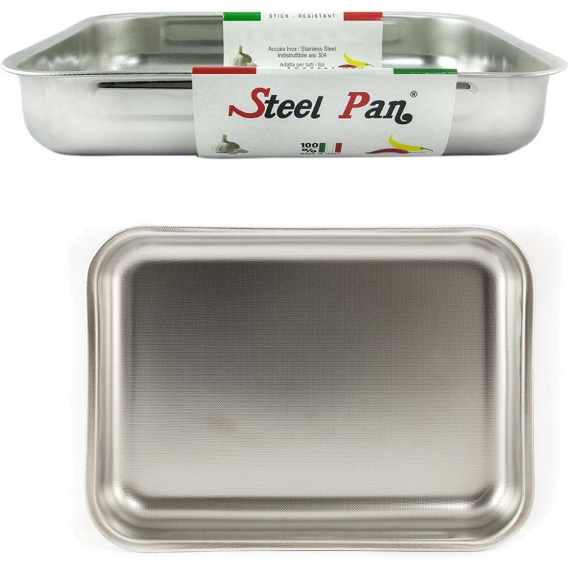 TEGLIA 35cm INOX/ANTIADERENTE STEELPAN