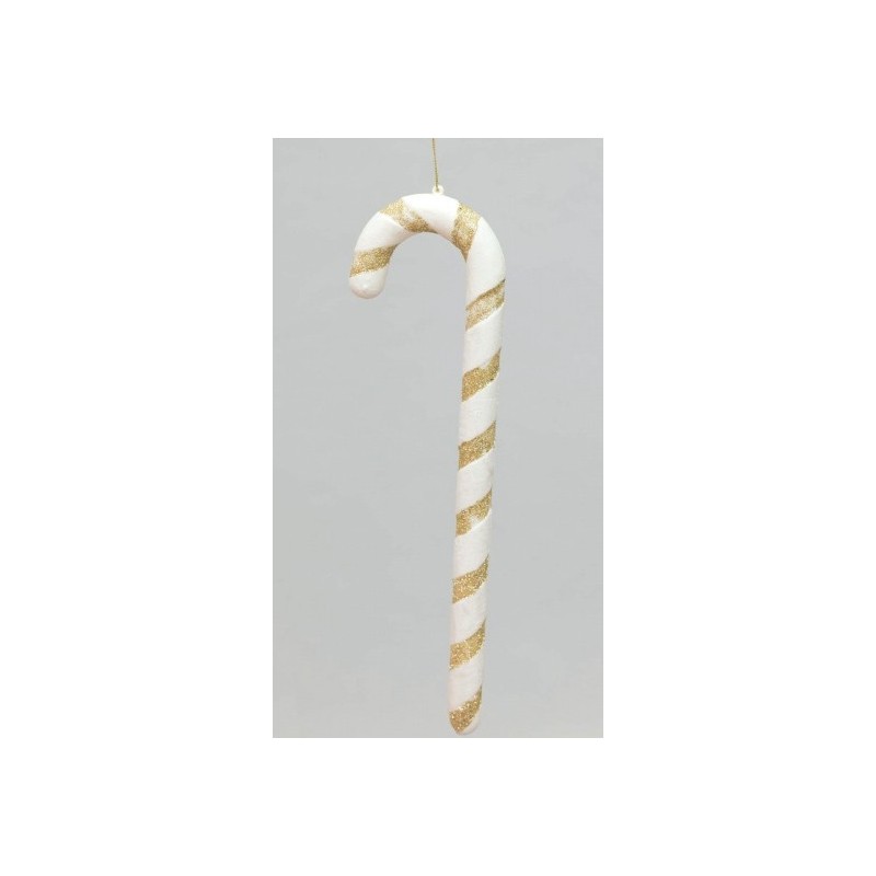 BASTONE 35cm BIANCO/ORO