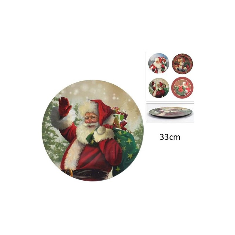 SOTTOPIATTO 33cm BABBO NATALE