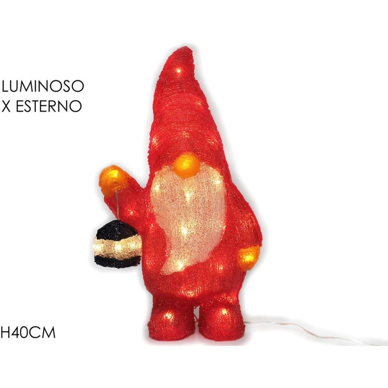 GNOMO X EST.40cm LANTERNA+LED