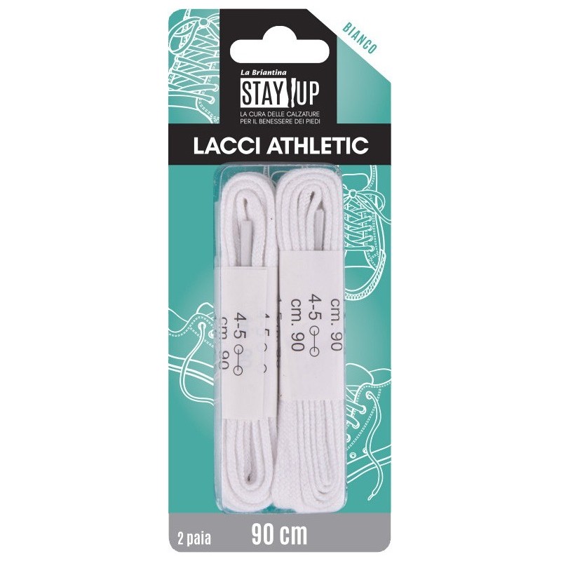 LACCI PIATTI 90cm 2PAIA BIANCH