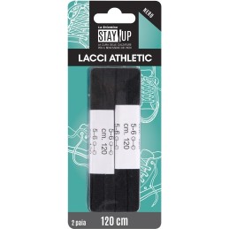 LACCI PIATTI 120cm 2PAIA NERI