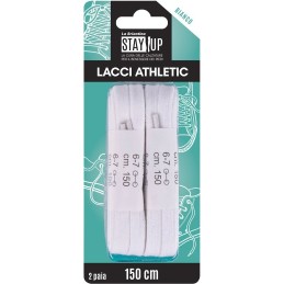 LACCI PIATTI 150cm 2PAIA BIANC