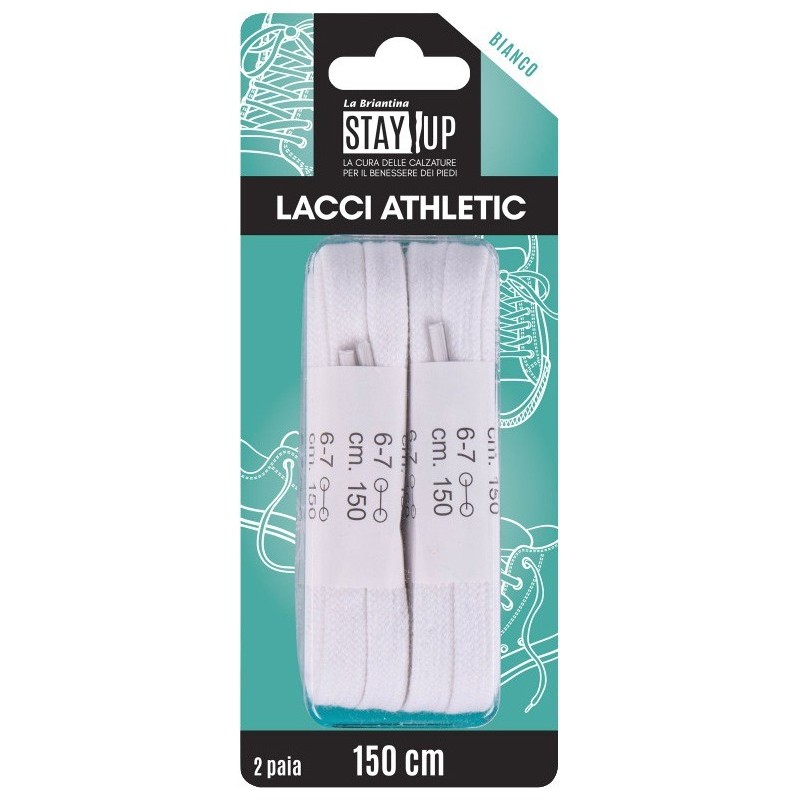 LACCI PIATTI 150cm 2PAIA BIANC