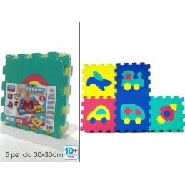 TAPPETINO PUZZLE 5PZ C/VEICOLI