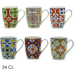 TAZZA 34CL PORCELLANA 6ASS.