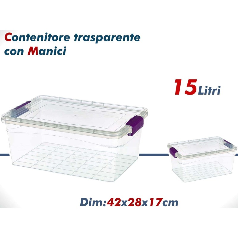 CONTENITORE TRASP. 15 LITRI