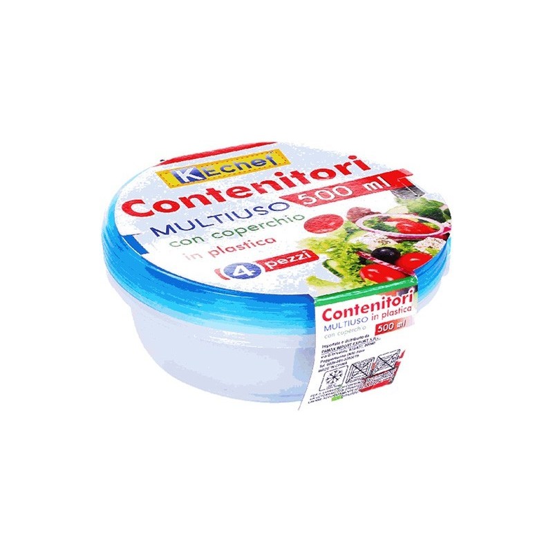 CONTENITORI 500ML TONDI 4PZ.