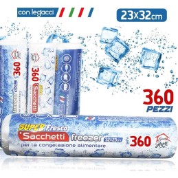 SACCHETTI FREEZER 23x32cm 360PZ.