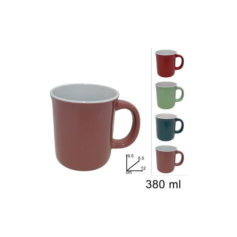 TAZZONE MUG 380ML 4COL.