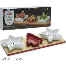 SET 3 ANTIPASTIERE C/BASE 33cm