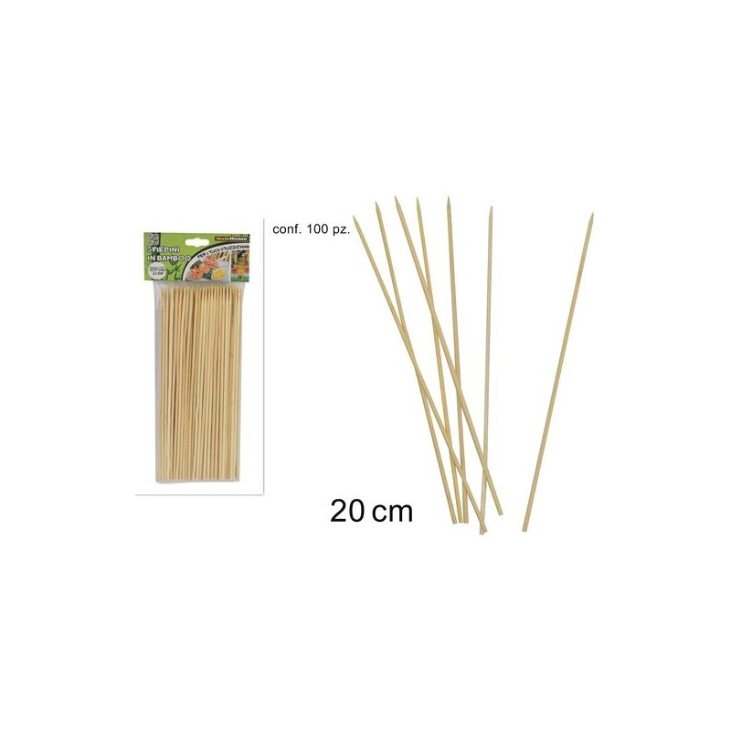 SPIEDINI BAMBU 100PZ. 20cm