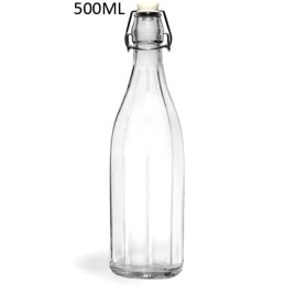 BOTTIGLIA VETRO COSTOLATA 500ML