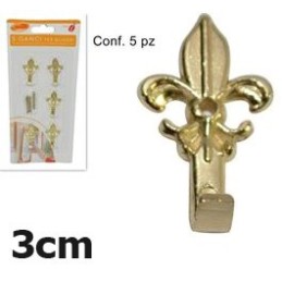 GANCI PER QUADRI 5PZ ORO