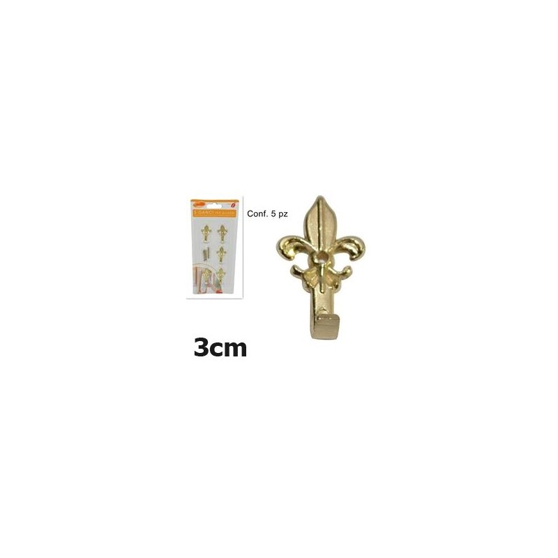 GANCI PER QUADRI 5PZ ORO