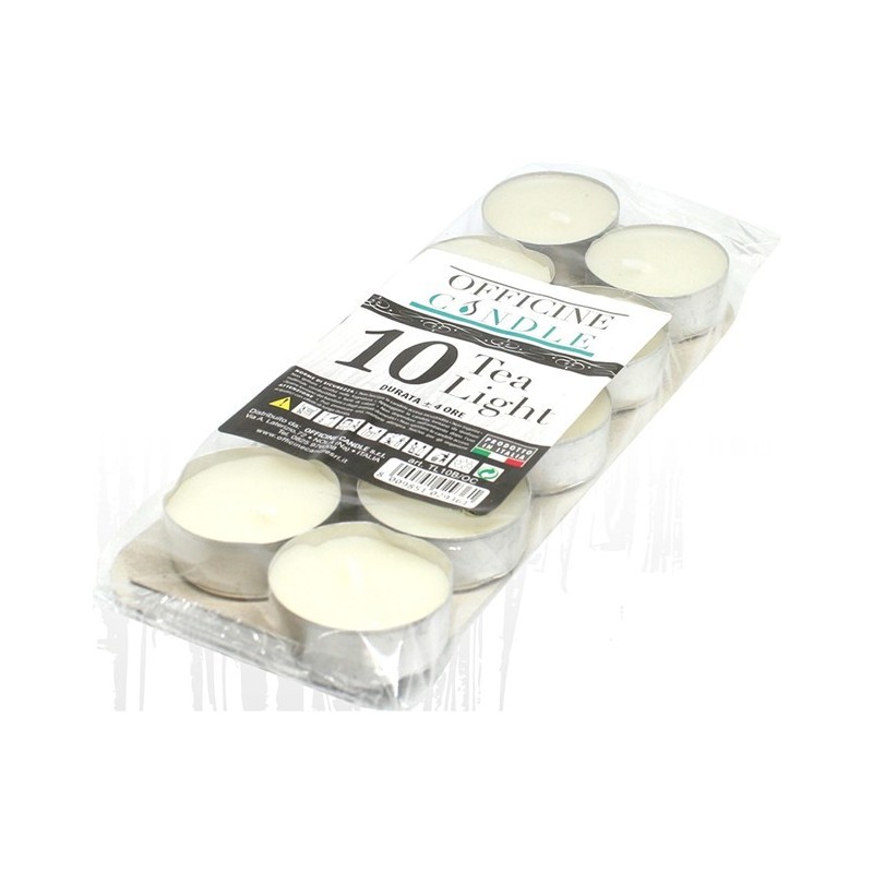 TEALIGHT 10PZ BIANCO 3,6x1,55