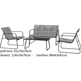 SET SOFA ACCIAIO SUNSHINE