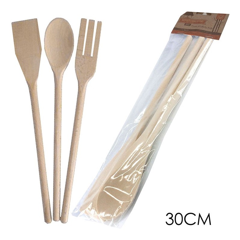 SET 3 MESTOLI CUCINA LEGNO