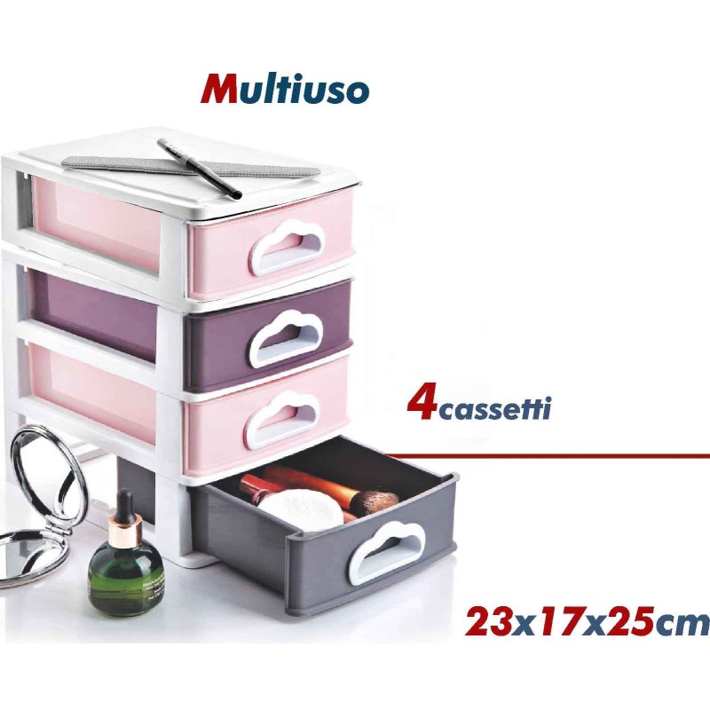 CASSETTIERA 4 LIVELLI PINK