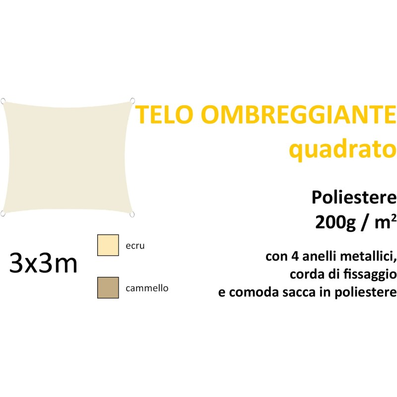 TELO QUADRATO 3x3 200G  00105