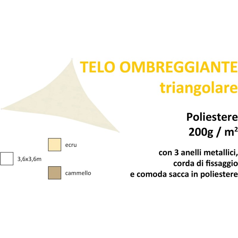 TELO TRIANGOLARE 3.6x3.6x3.6