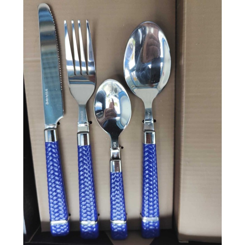 SET 24 POSATE MAN/PL. BLU