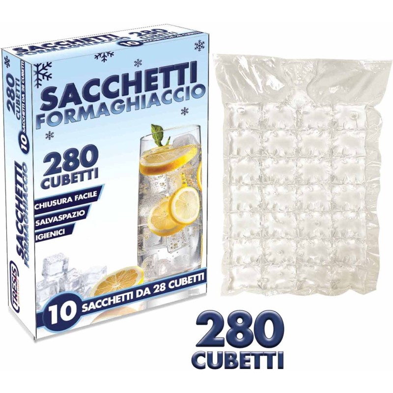 SACCHETTI 10PZ TRASP. CUBETTI