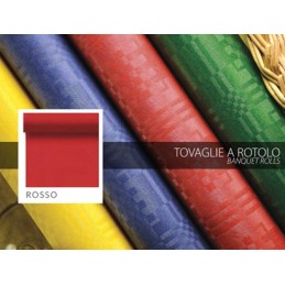 TOVAGLIA DAM. ROTOLO 7x1,20mt ROSSO