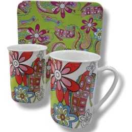 SET 4 TAZZE MUG FLORE SCAT.LATTA