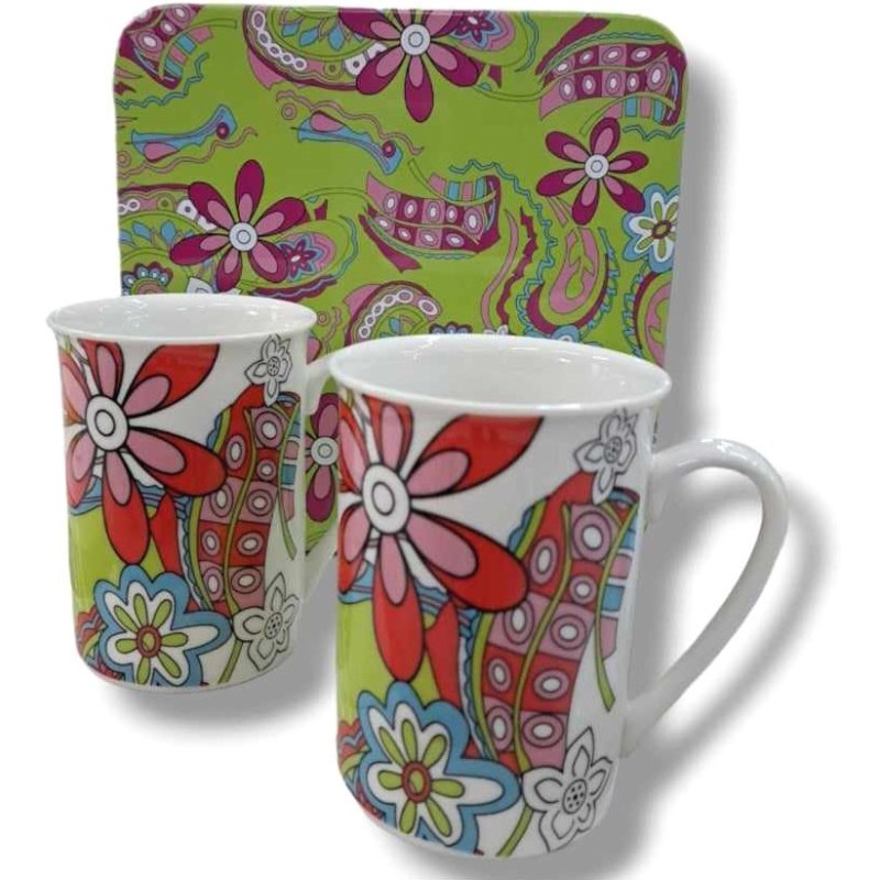 SET 4 TAZZE MUG FLORE SCAT.LATTA