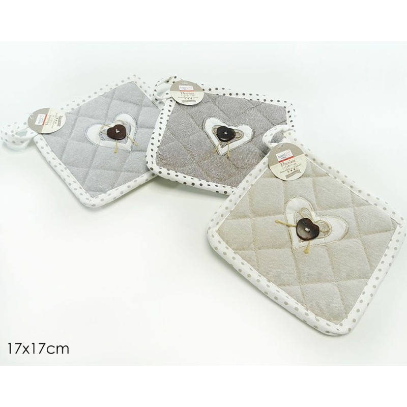 PRESINA 17x17cm CUORE/POIS