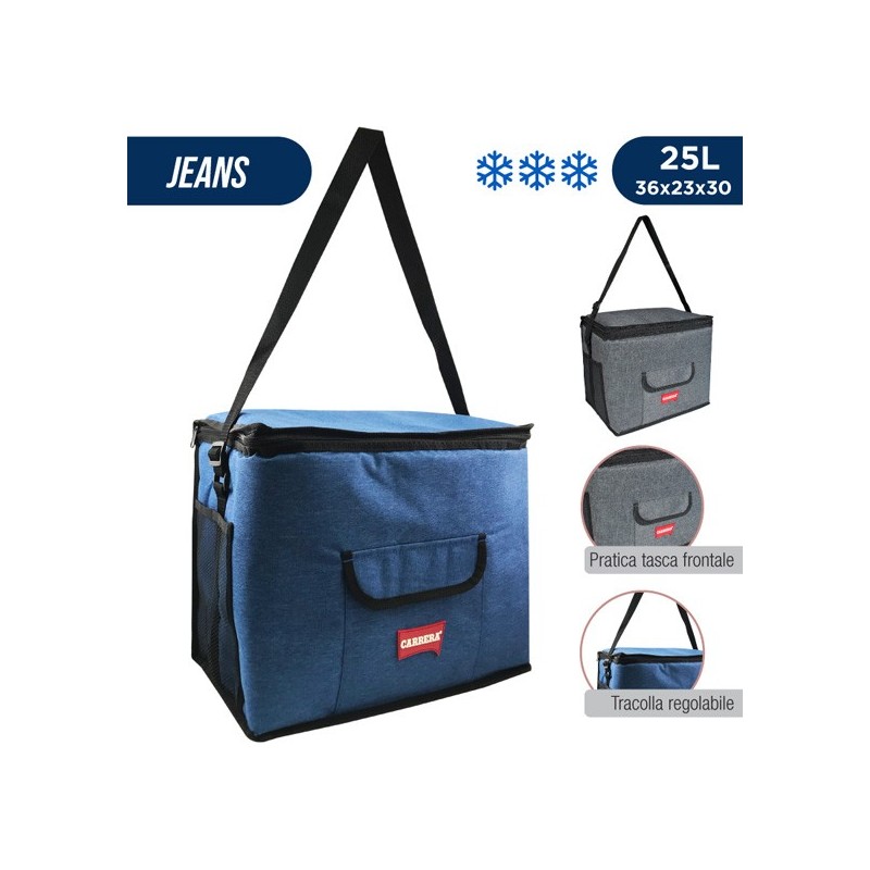 BORSA TERMICA JEANS 25L 36x30