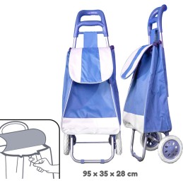 TROLLEY SPESA BLU TRESIS