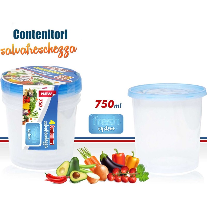 CONTENITORI 4PZ CUBICI 750ML