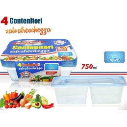 CONTENITORI 4PZ DOUBLE 750ML