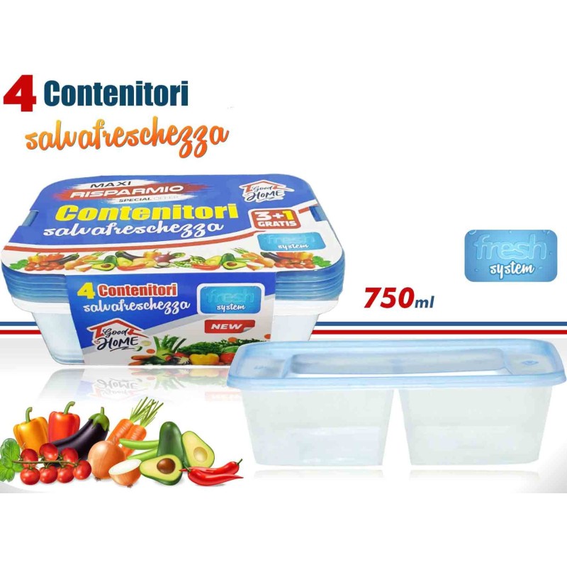 CONTENITORI 4PZ DOUBLE 750ML