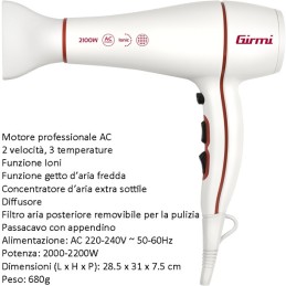 PHON PROFESSIONALE IONI/DIFFUSSORE BIANCO GIRMI