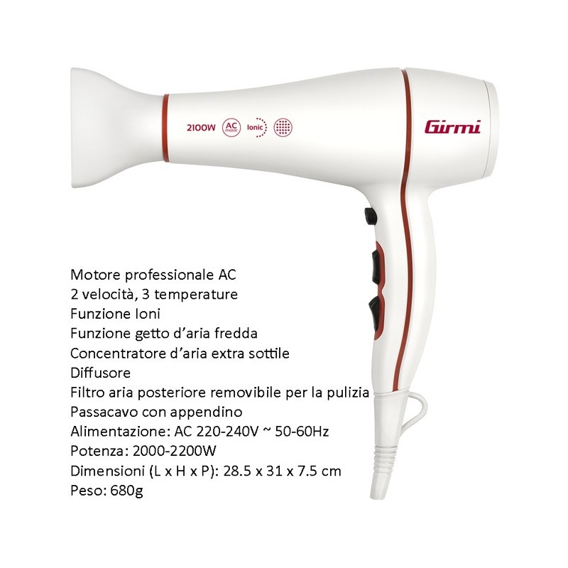 PHON PROFESSIONALE IONI/DIFFUSSORE BIANCO GIRMI