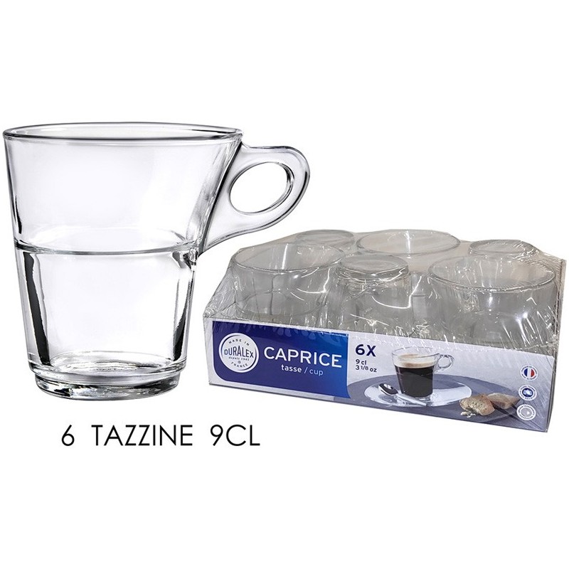 SET 6 TAZZE VETRO CAPRICE 9CL SET 6 TAZZE VETRO CAPRICE 9CL