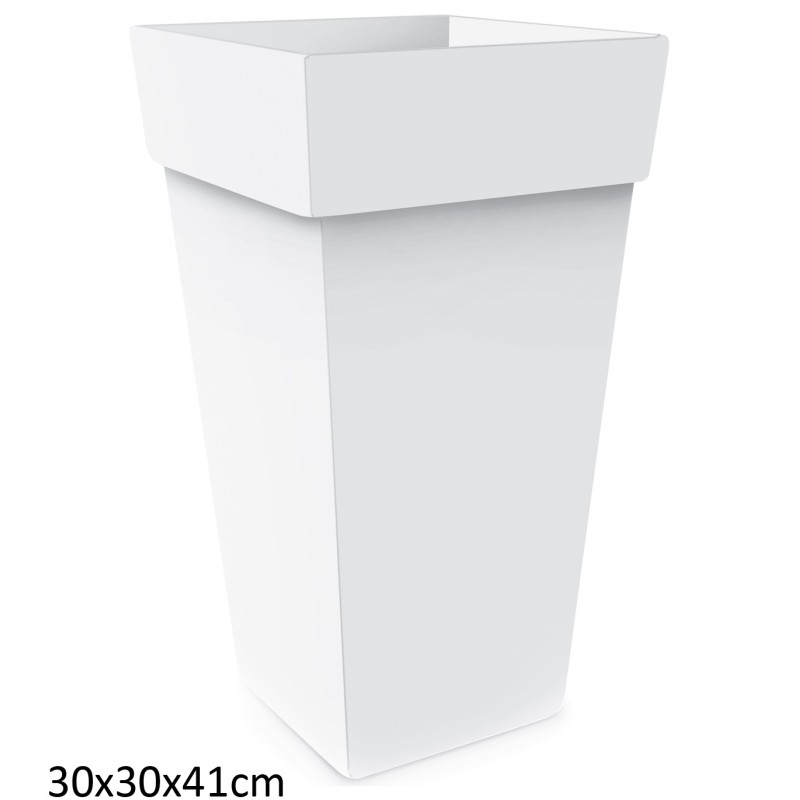 VASO MELROSE QDR BIANCO 30x41h