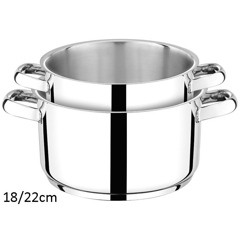 ALICE 2 PENTOLE INOX 18/22cm