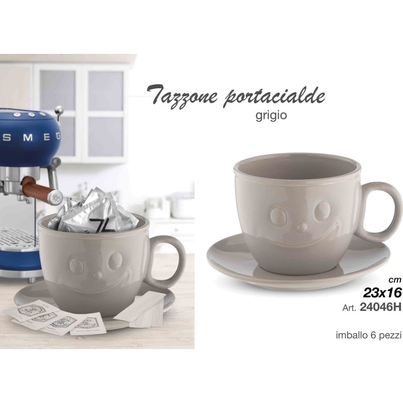 TAZZONE SORRISO GRIGIO 24046H