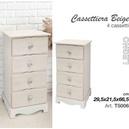 SETTIMINO 4 CASSETTI BEIGE