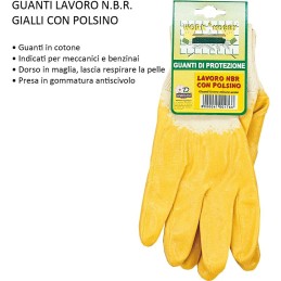 GUANTI LAVORO NBR GIALLI TG 9