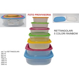 CONTENITORI PLASTICA RETT.7PZ