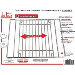 GRIGLIA FORNO ESTENSIBILE INOX DELUCA