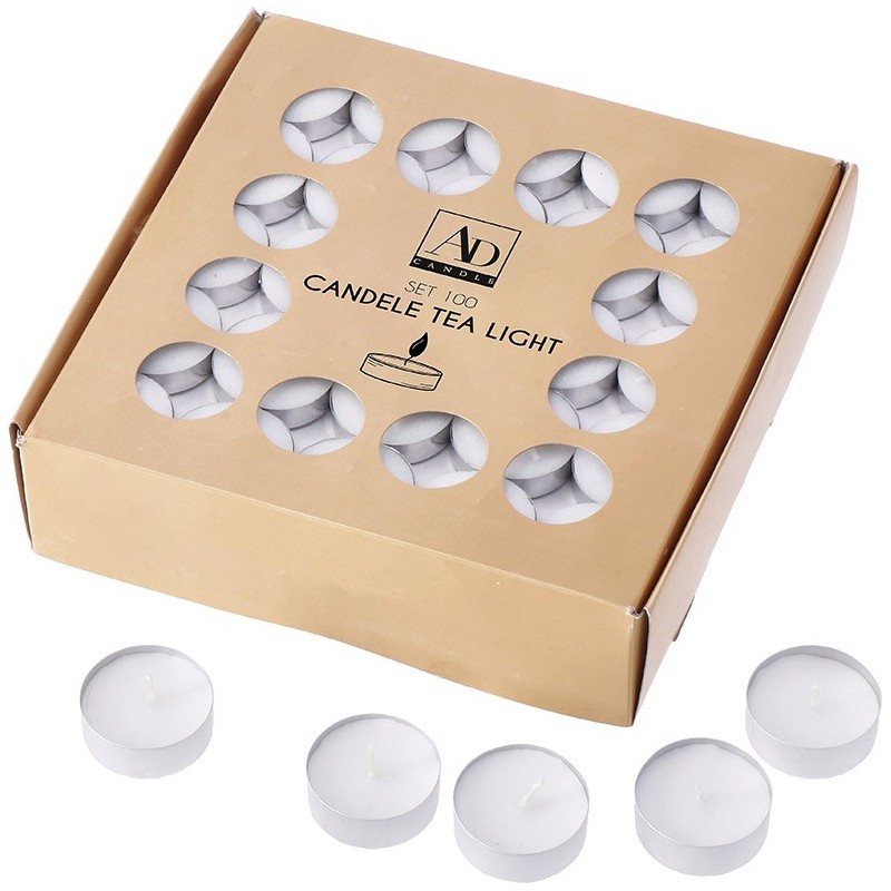 TEALIGHT 100PZ BIANCO D3,75