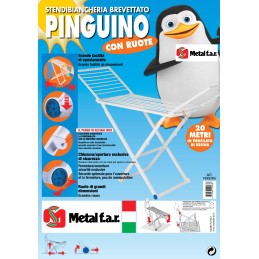 STENDIBIANCHERIA PINGUINO RESINA METALFAR