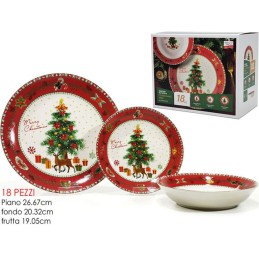 SERVIZIO 18PZ GREEN CHRISTMAS